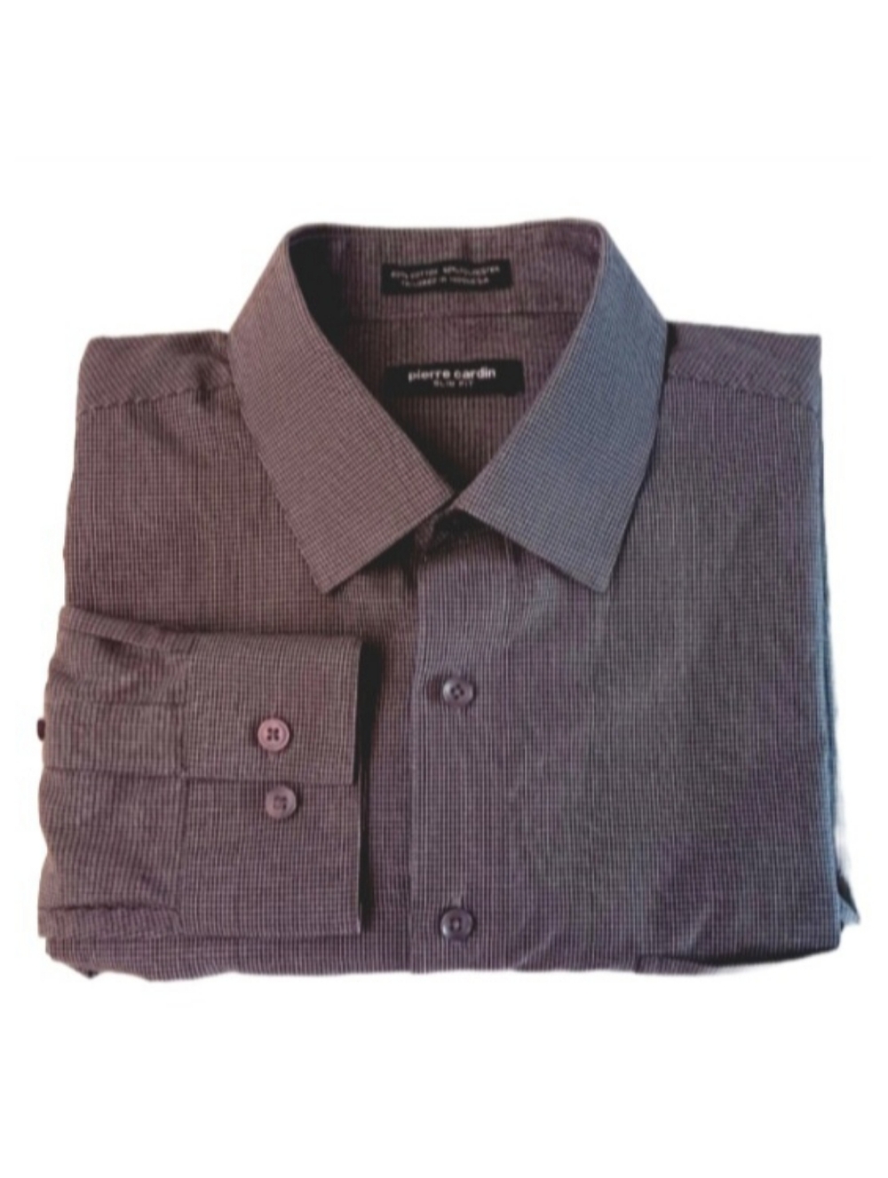 Pierre Cardin Slim Fit Collar Dress Shirt | EUC | Small Checkered